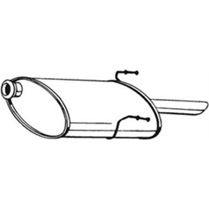 BOS190-861 Exhaust system rear silencer fits: PEUGEOT 406 2.0 10.96 10.04