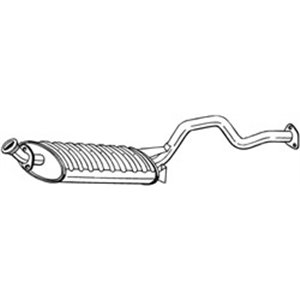 BOS278-557 Exhaust system rear silencer fits: MITSUBISHI PAJERO II 2.5D/3.0 
