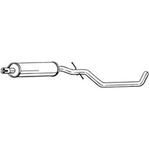 BOS283-655 Exhaust system middle silencer fits: VW TOURAN 1.6/1.6LPG 07.03 0