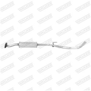 WALK23653 Exhaust system middle silencer fits: NISSAN MICRA III 1.2/1.4 01.