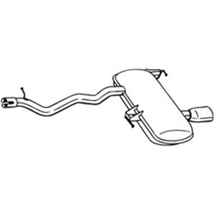 BOS278-673 Exhaust system rear silencer fits: BMW 3 (E90), 3 (E91) 1.6/2.0 0