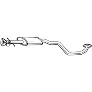 BOS282-129 Exhaust system middle silencer fits: CHEVROLET REZZO; DAEWOO TACU