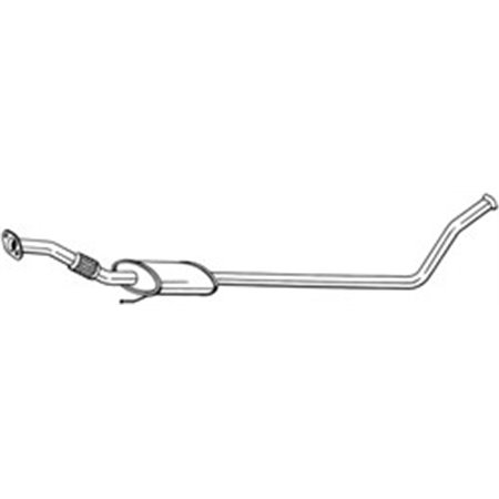 BOS287-615 Exhaust system middle silencer fits: KIA PICANTO II 1.0/1.0LPG 05