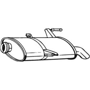 190-501 Rear Muffler BOSAL - Top1autovaruosad