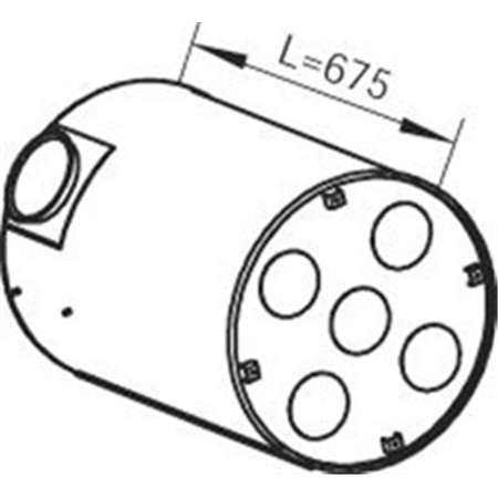 DIN80401 Avgassystem ljuddämpare bak EURO 3 passar: VOLVO FH, FH12, FH16, FL