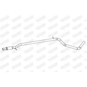 WALK10861 Exhaust pipe middle (x2300mm) fits: FIAT PANDA 1.2/1.2LPG 02.12 