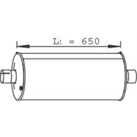 DIN28426 Ljuddämpare för avgassystem i mitten passar: IVECO EUROCARGO I III F4AE048