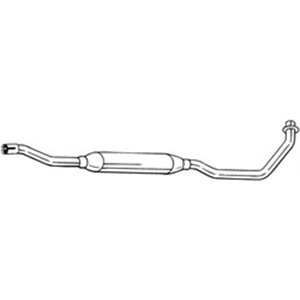 BOS283-991 Exhaust system middle silencer fits: FIAT SEDICI; SUZUKI SX4 1.5/