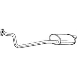 BOS282-379 Exhaust system front silencer fits: CITROEN JUMPY; FIAT SCUDO; PE