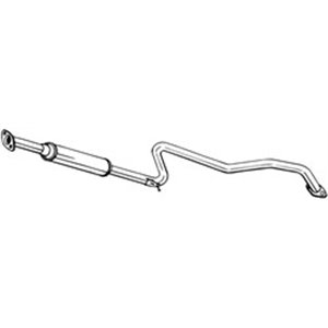 BOS285-519 Exhaust system middle silencer fits: NISSAN PRIMERA 1.6/1.6LPG/1.
