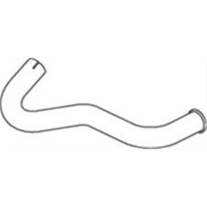 DIN52709 Exhaust pipe rear  x890mm  fits  - Top1autovaruosad