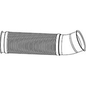 DIN6LA000 Exhaust pipe (length:490mm) fits: SCANIA fits: VOLVO B9 D9B340/D9