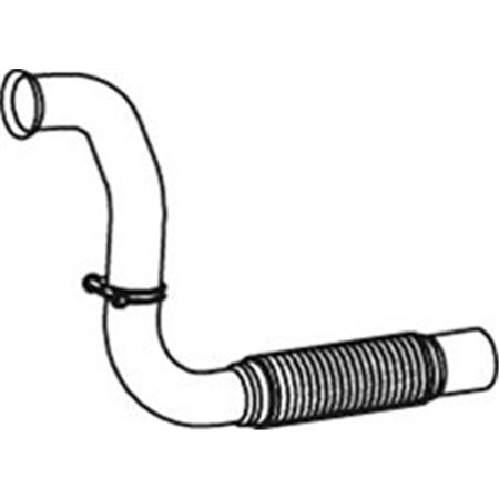 DIN54270 Exhaust pipe (length:1010mm) fits: MERCEDES ATEGO 2 OM900.911 OM9
