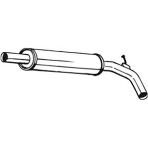 BOS227-109 Exhaust system middle silencer fits: VW LUPO I 1.4 09.98 07.05