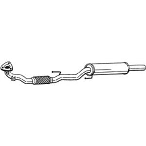 BOS280-417 Exhaust system front silencer fits: VW FOX 1.2 04.05 12.11