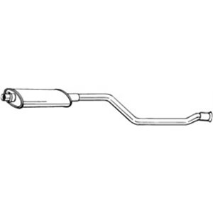 BOS281-545 Exhaust system middle silencer fits: CITROEN XSARA; PEUGEOT 306 1