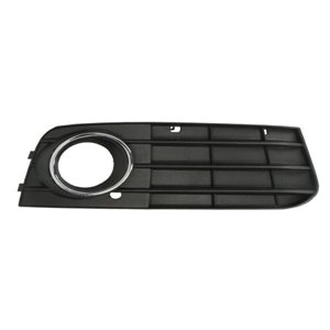 6502-07-0029918P Front bumper cover front R (with fog lamp holes, black/chrome) fi