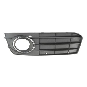 6502-07-0029917P Front bumper cover front L (with fog lamp holes, black/chrome) fi