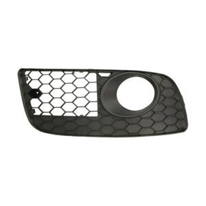 6502-07-9524914P Front bumper cover front R (GTI, with fog lamp holes, black) fits