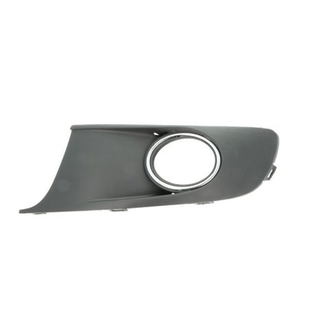 6502-07-9545915P Front bumper cover front L (with fog lamp holes, black/chrome) fi