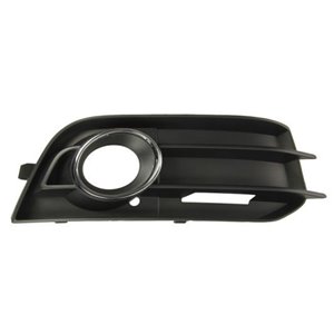 6502-07-0045918P Front bumper cover front R (with fog lamp holes, black/chrome) fi