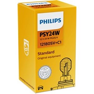 PHI 12180SV+C1 Light bulb (Cardboard 1pcs) PSY24W 12V 24W PG20/4 Silver Vision