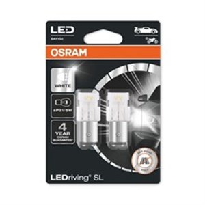 OSR7528DWP-02B LED light bulb (blister pack 2pcs) P21/5W 12V 2W BAY15D no certif