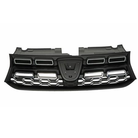 6502-07-1304991P Front grille middle (STEPWAY, black) fits: DACIA SANDERO II 01.17