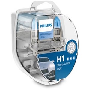 PHI 12258WVUSM Light bulb (Set 2pcs) H1 12V 55W P14,5S WhiteVision Ultra