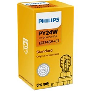 PHI 12274SV+C1 Light bulb (Cardboard 1pcs) PY24W 12V 24W PGU20/4 Silver Vision