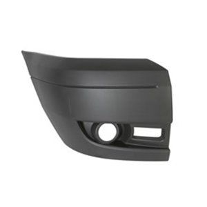 5510-00-2510908PQ Bumper corner front R (with fog lamp holes, dark grey, TÜV) fits: