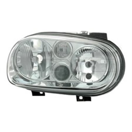 TYC 20-5385-08-2 Headlamp R (H1/H3/H7, electric, without motor, insert colour: chr