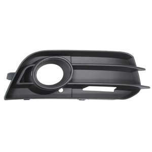 6502-07-0045914P Front bumper cover front R (with fog lamp holes, black) fits: AUD