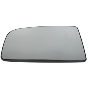 6102-02-1232990P Side mirror glass R (embossed, with heating, chrome, rectangular 