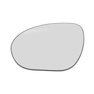 6102-16-2001883P Side mirror glass L (embossed, with heating, chrome) fits: NISSAN