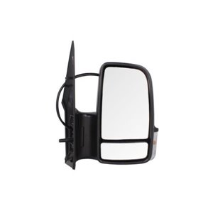 5402-02-2001820P Side mirror R (electric, embossed, with heating, chrome) fits: ME