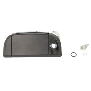 6010-01-013415P Door handle front L (external, with lock hole, black) fits: VW TR