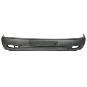 5510-00-9558906P Bumper (front, with fog lamp holes, black) fits: VW TRANSPORTER T