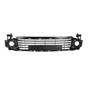 6502-07-6034910P Front bumper cover front (black) fits: RENAULT CLIO IV Ph I 11.12