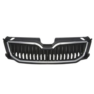6502-07-7522995P Front grille (with strip, black/chrome) fits: SKODA OCTAVIA III 1