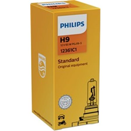 PHI 12361C1 Light bulb (Cardboard 1pcs) H9 12V 65W PGJ19 5