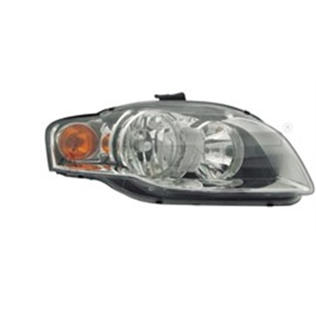 TYC 20-0529-05-2 Headlamp R (H7/H7, electric, with motor, insert colour: black/chr