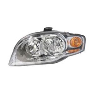 TYC 20-0530-05-2 Headlamp L (H7/H7, electric, with motor, insert colour: black/chr