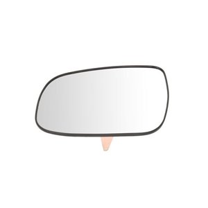 6102-53-2001493P Side mirror glass L (embossed, with heating, chrome) fits: KIA CE