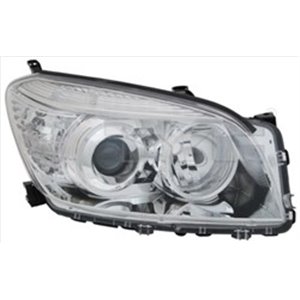 TYC 20-11532-05-2 Headlamp L (H11/HB3, electric, without motor, insert colour: chro