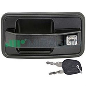 80/351 Door handle front L (with the key, external, with lock, black) fi