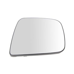 6102-16-2001937P Side mirror glass L (embossed, with heating, chrome) fits: NISSAN