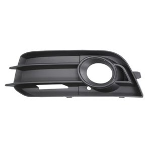 6502-07-0045913P Front bumper cover front L (with fog lamp holes, black) fits: AUD