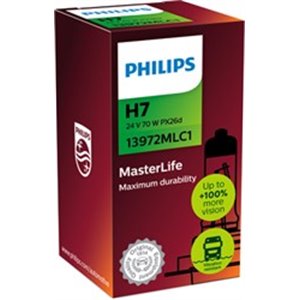 PHI 13972MLC1 Pirn H7 Masterlife (pakend, 1 tk, 24V, 70W, sokli tüüp: PX26D)