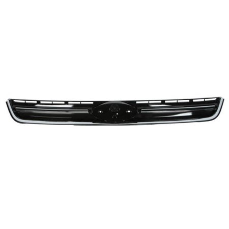 6502-07-2579992P Front grille (with chrome stipe, black) fits: FORD KUGA II 03.13 